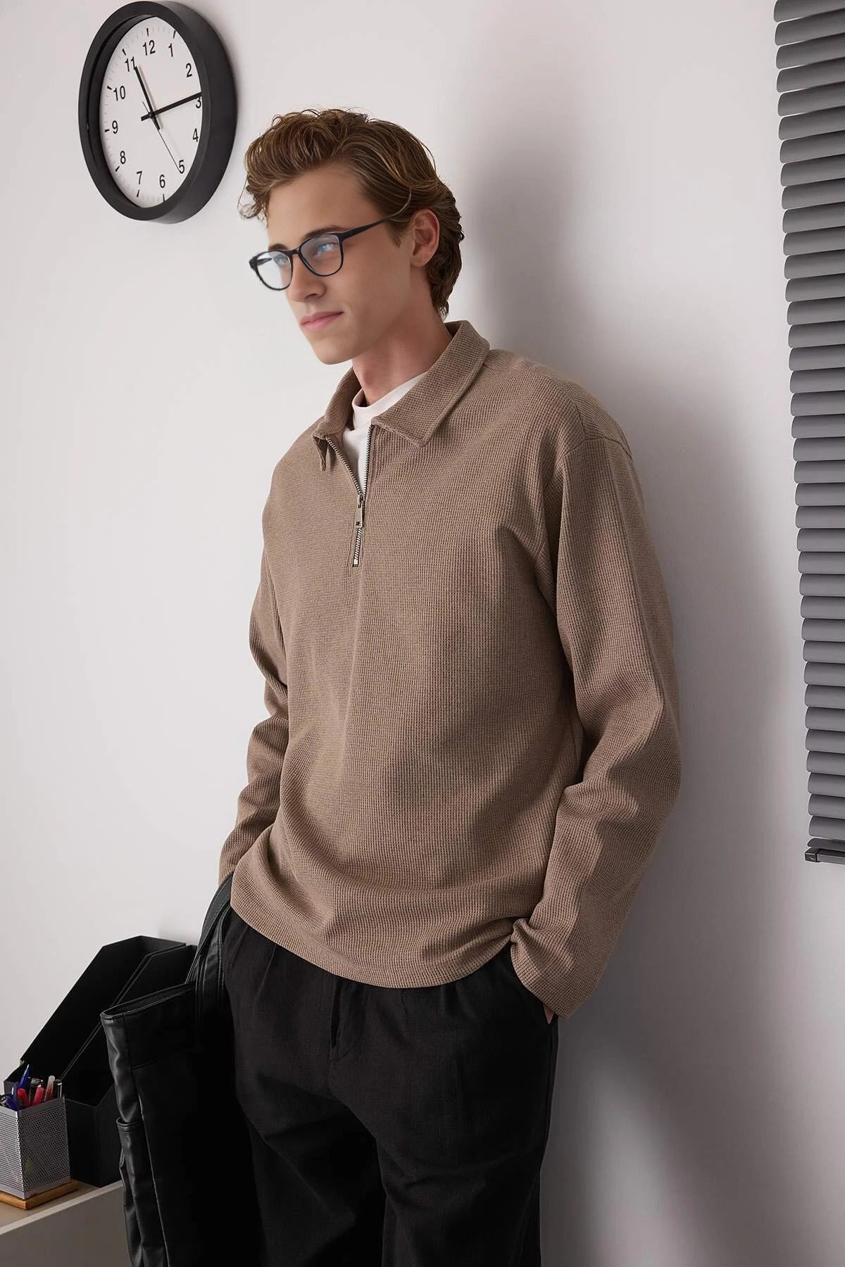 Polo Neck Sweatshirt