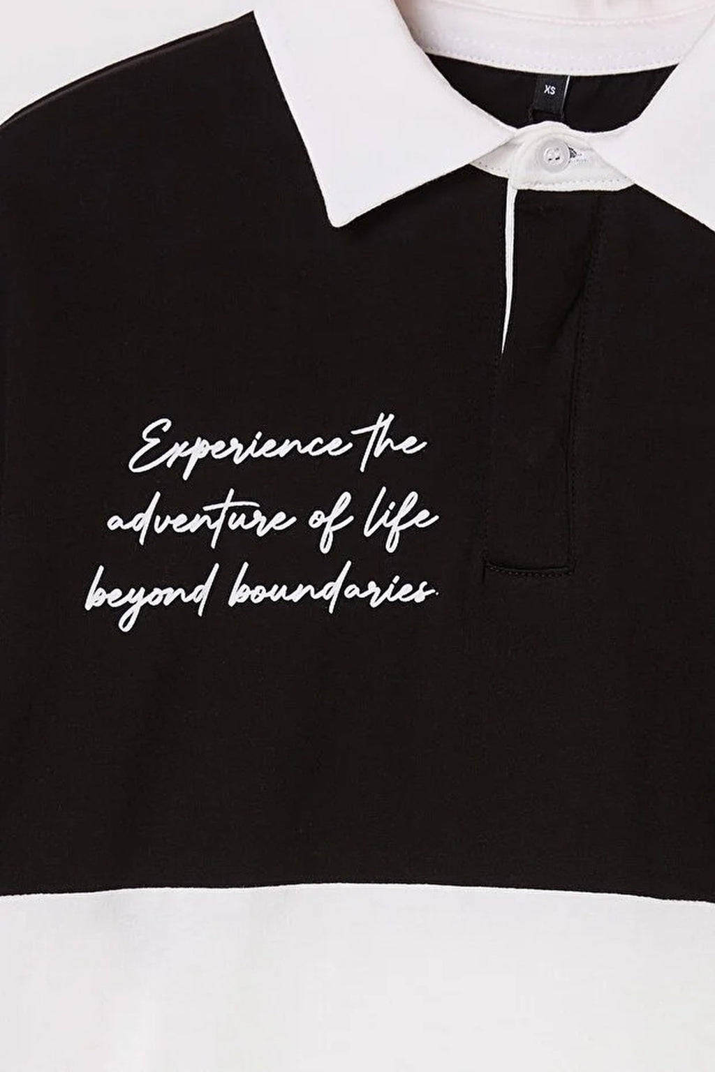 Oversize Color-Block Brooklyn Print Polo Neck Men's T-shirt