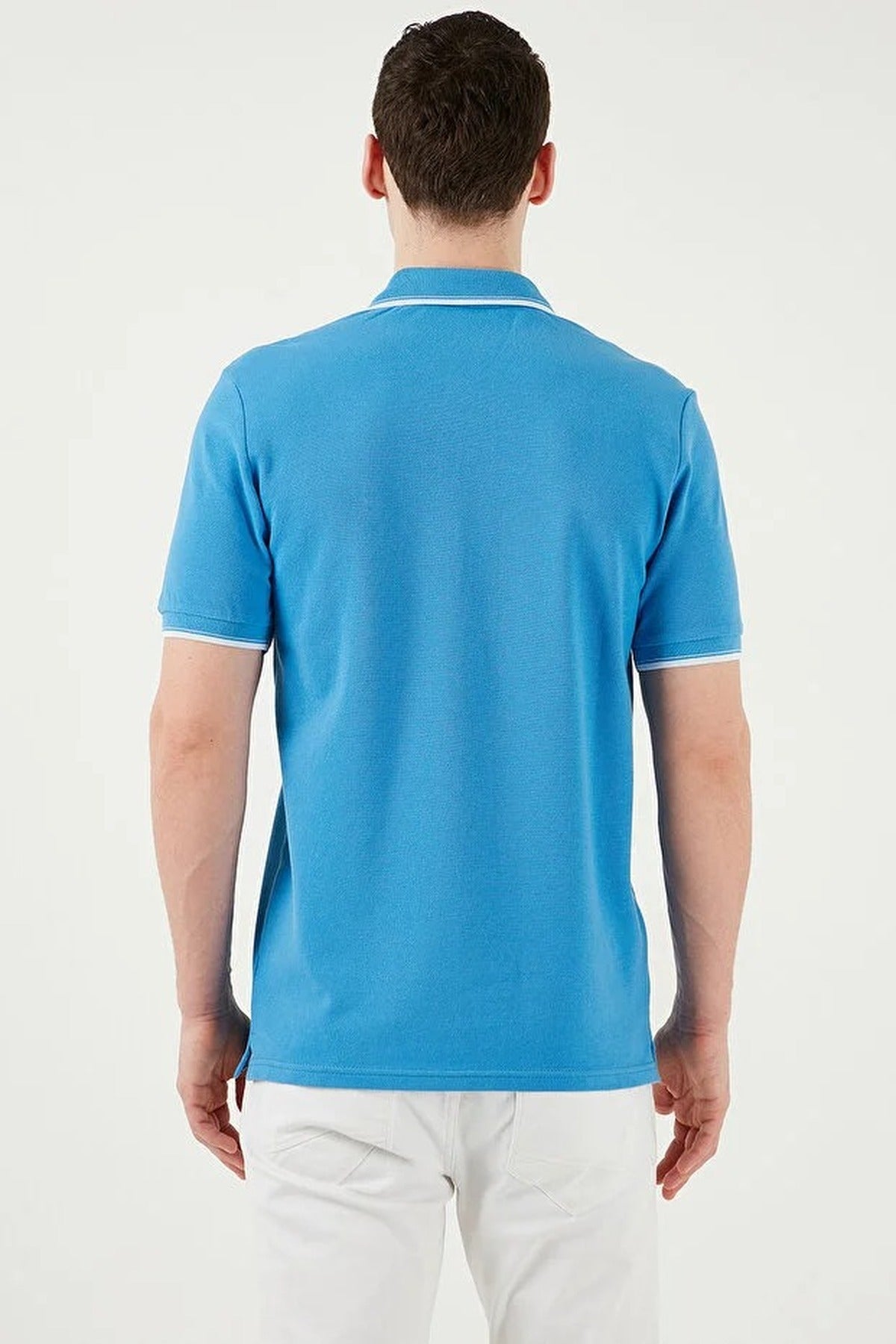 100% Cotton Button-Down Regular Polo Collar T-Shirt