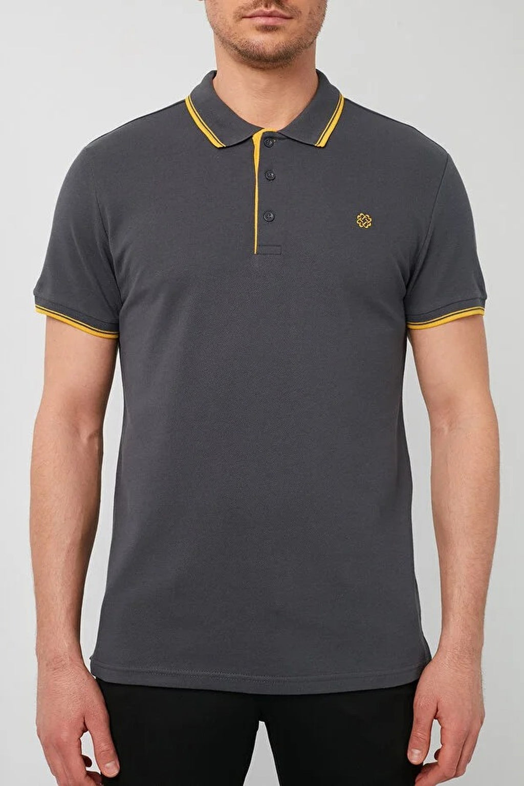 100% Cotton Button-Down Regular Polo Collar T-Shirt