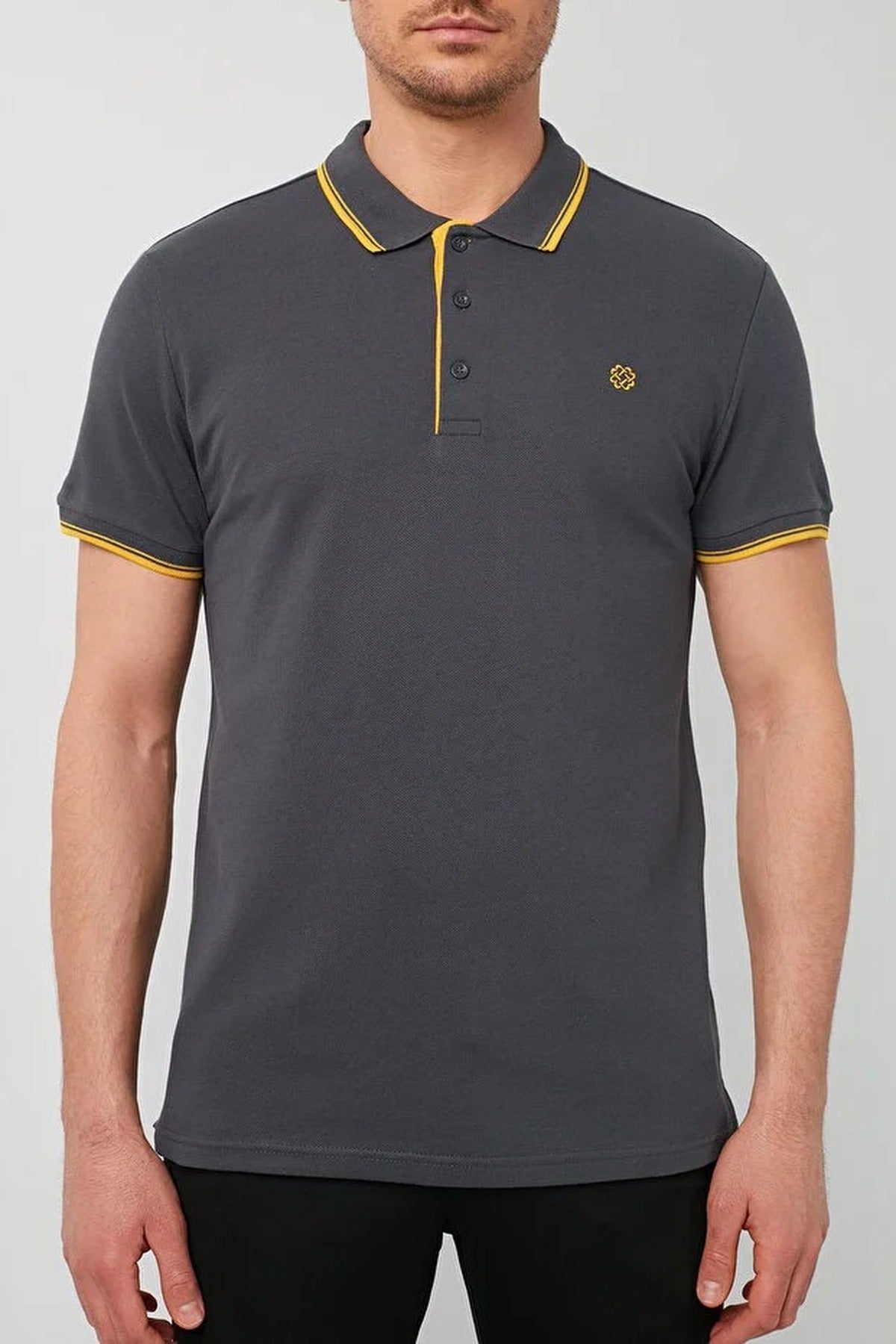100% Cotton Button-Down Regular Polo Collar T-Shirt