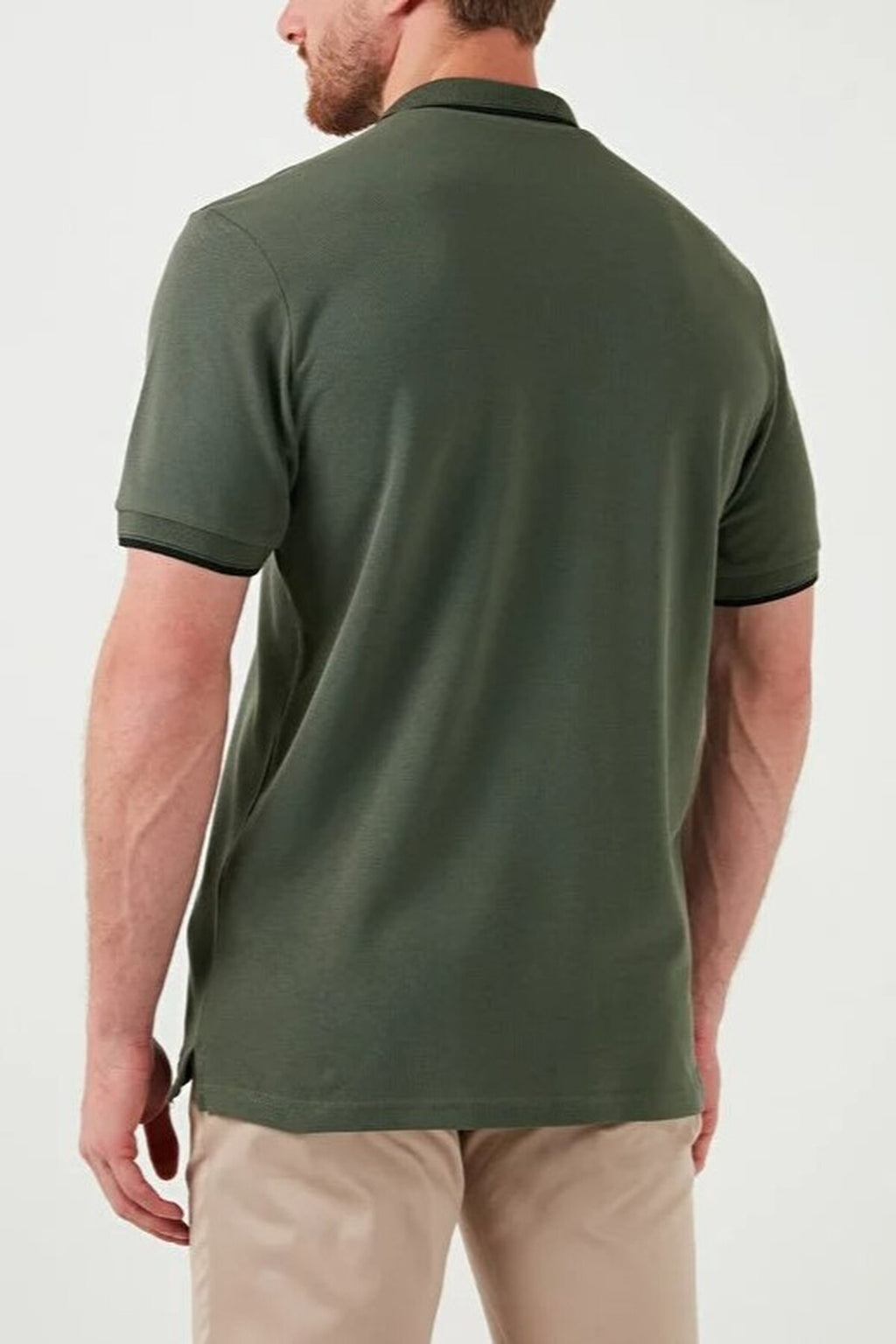 100% Cotton Button-Down Regular Polo Collar T-Shirt