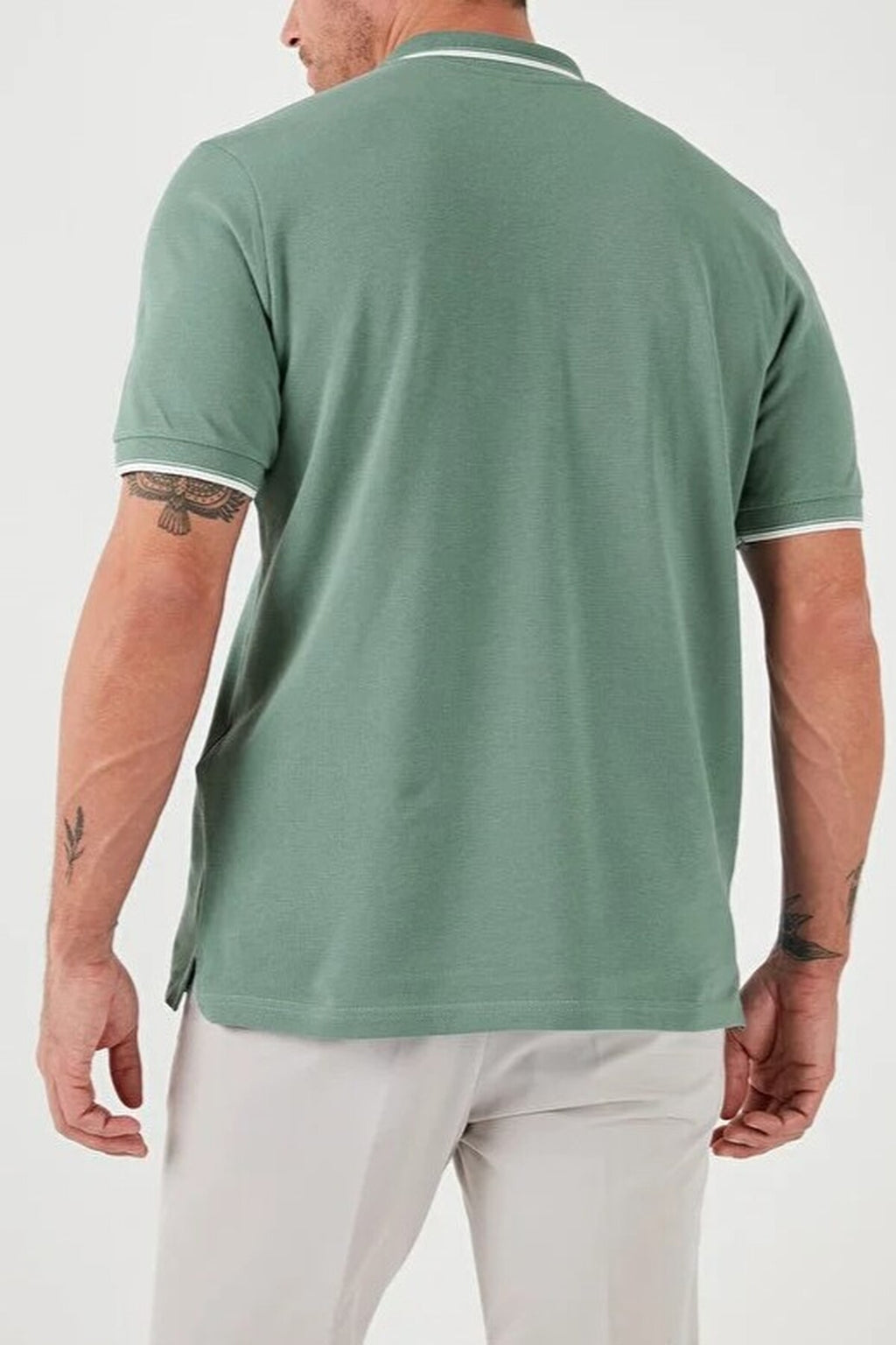 100% Cotton Button-Down Regular Polo Collar T-Shirt