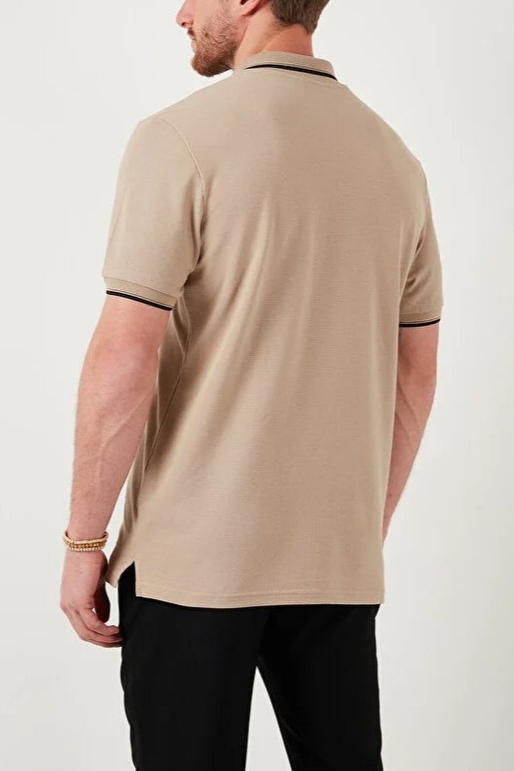 100% Cotton Button-Down Regular Polo Collar T-Shirt