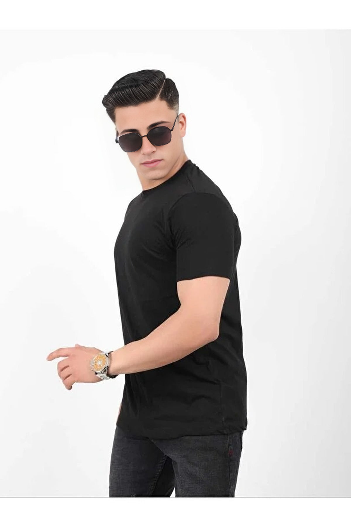 100% Cotton Soft-Texture Slim Fit Crew Neck T-Shirt