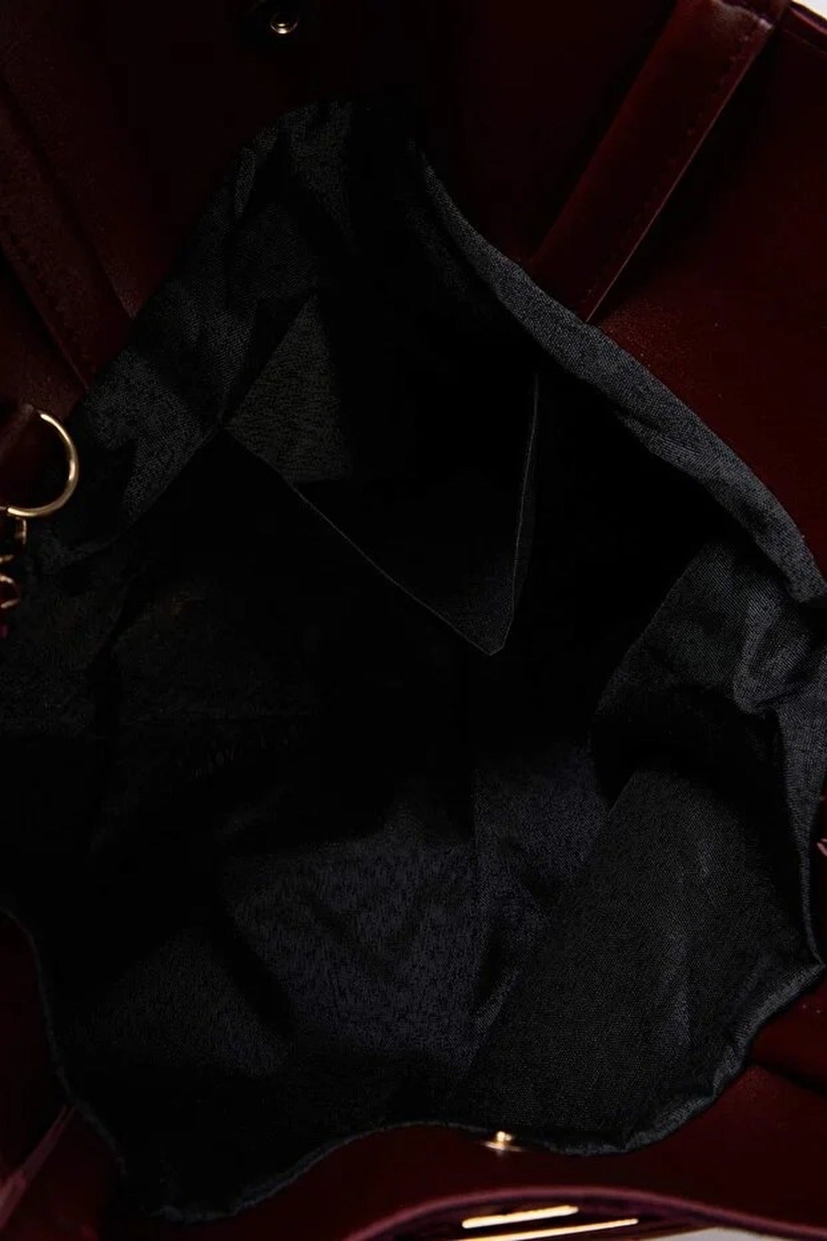 Soft Suede Handle and Crossbody Tote Shoulder Bag