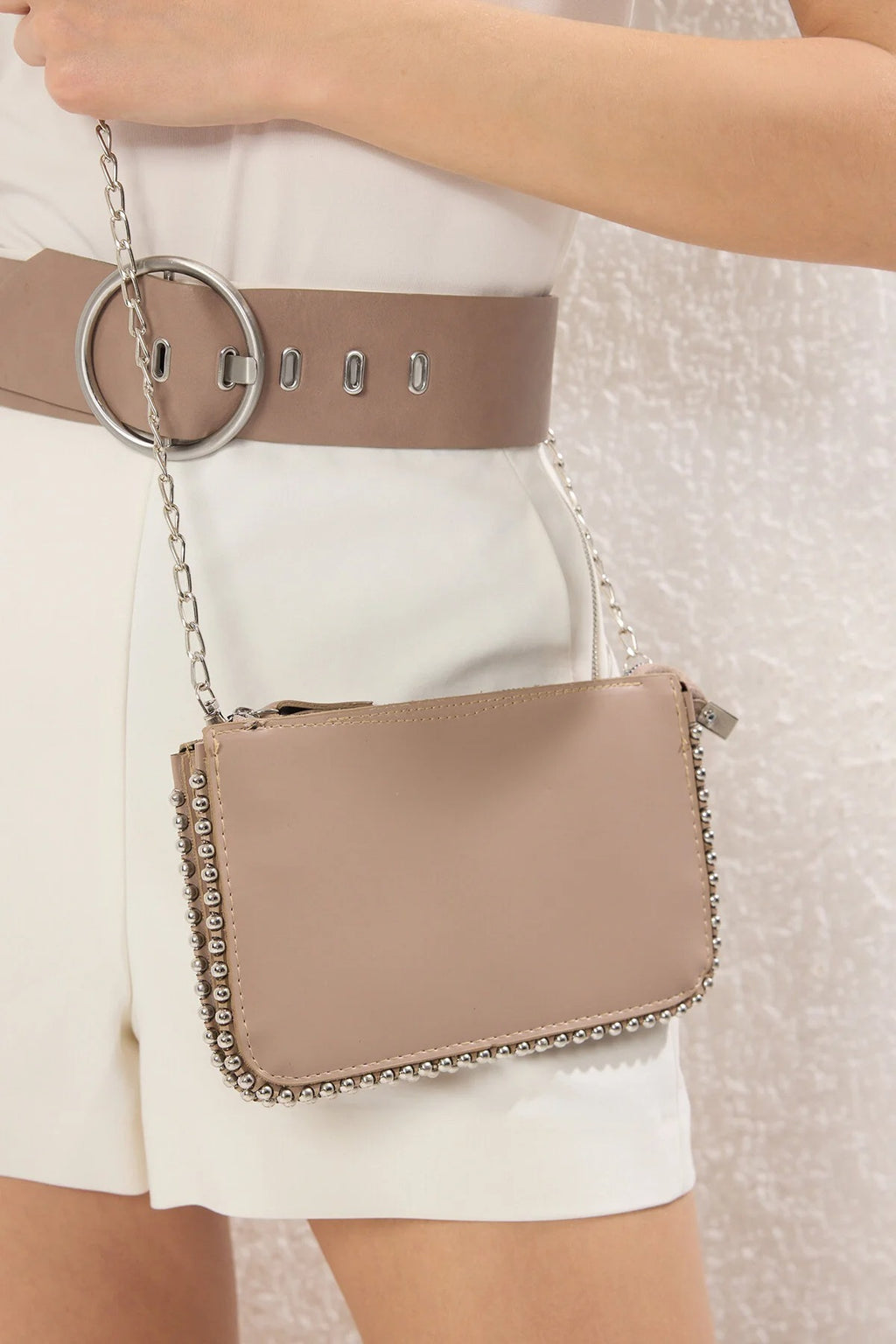 Studded Crossbody Small Wallet Bag