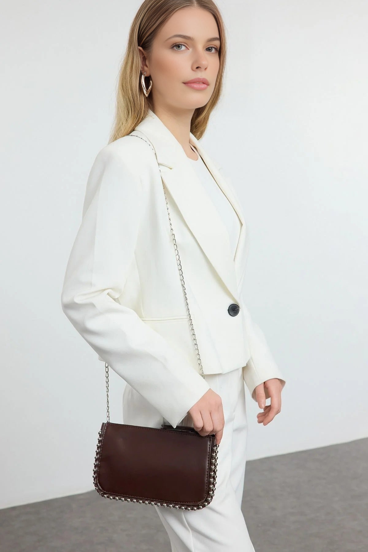 Studded Crossbody Small Wallet Bag