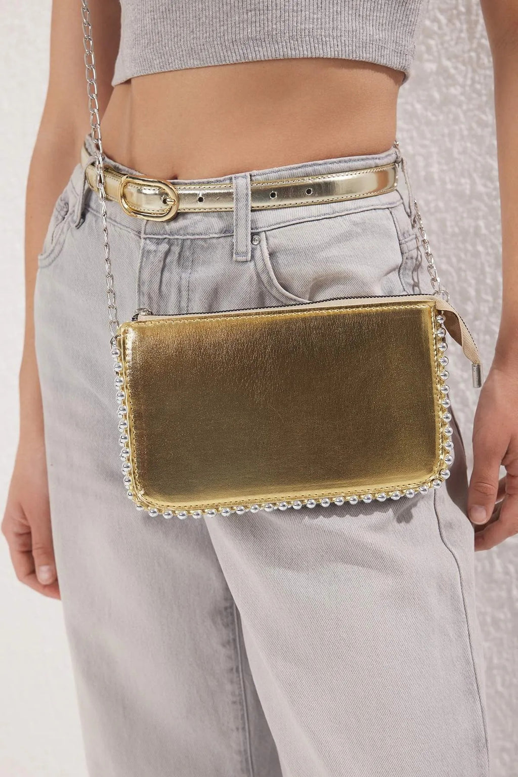 Studded Crossbody Small Wallet Bag