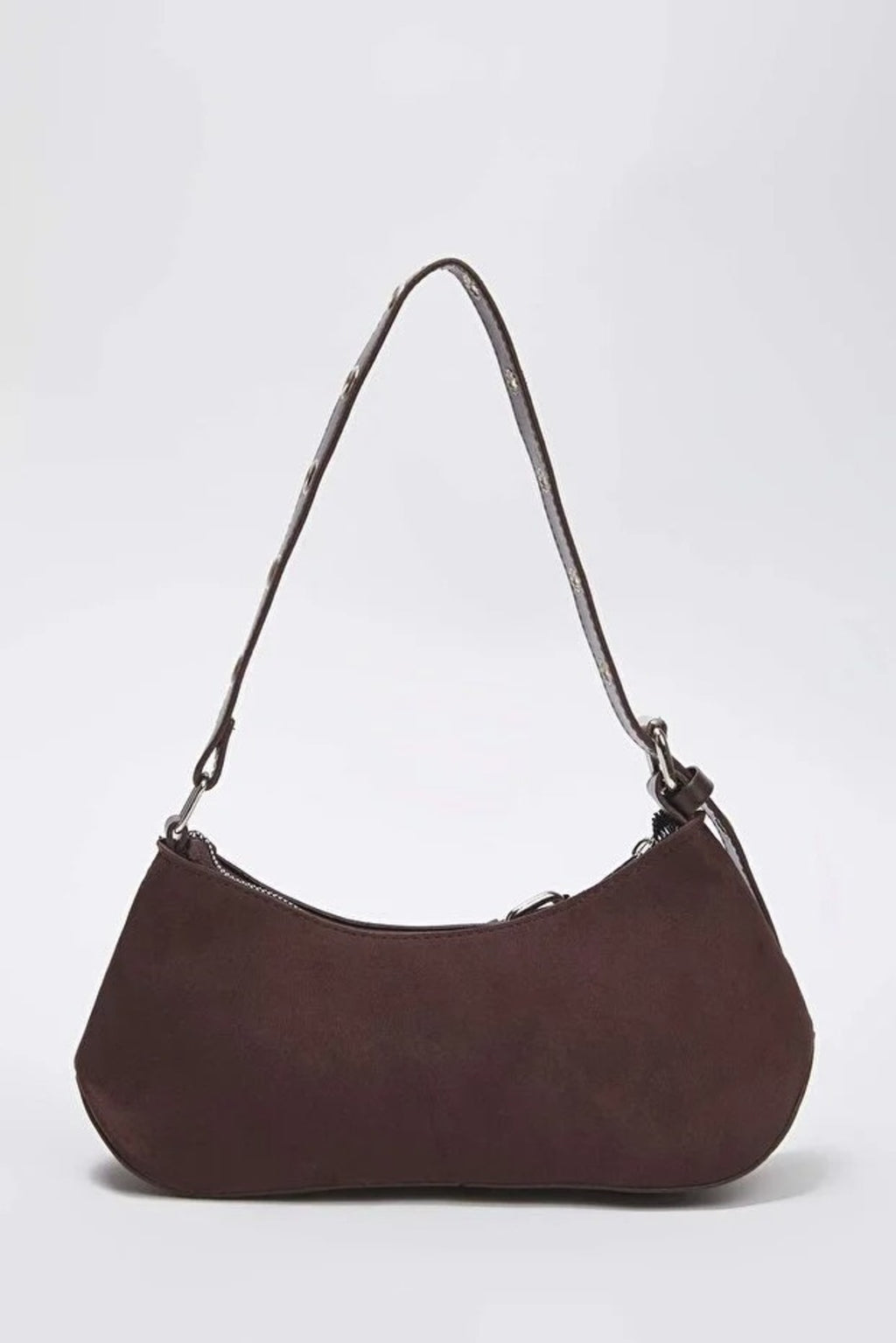 Baguette Shoulder Bag with Belt Buckle Detail