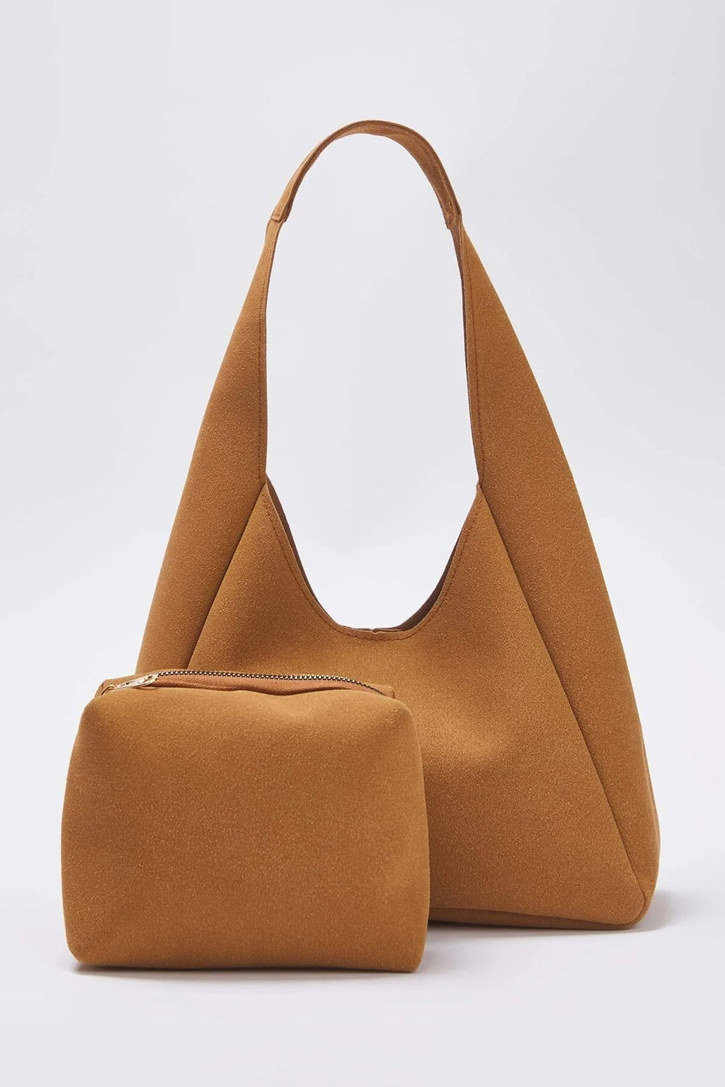 Oval Shoulder Bag with Matching Makeup Pouch