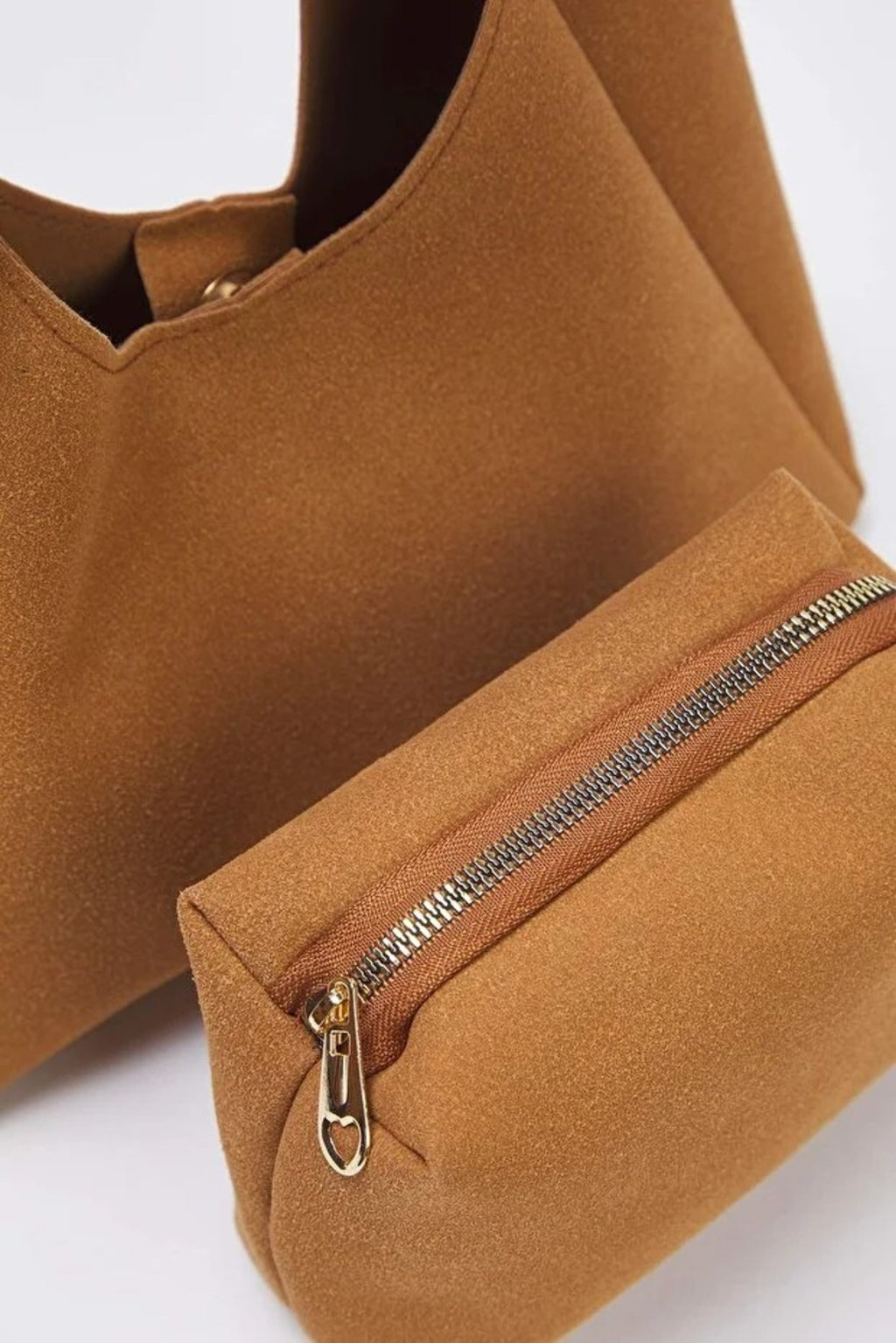 Oval Shoulder Bag with Matching Makeup Pouch