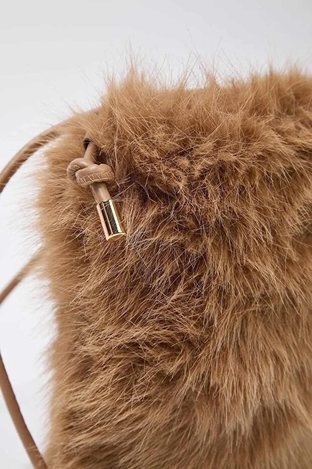 Faux Fur Crossbody Women's Shoulder and Phone Bag