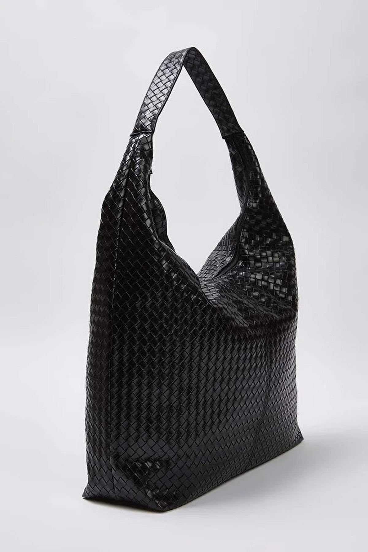 Knit Patterned Large Maxi Tote Women's Shoulder Bag