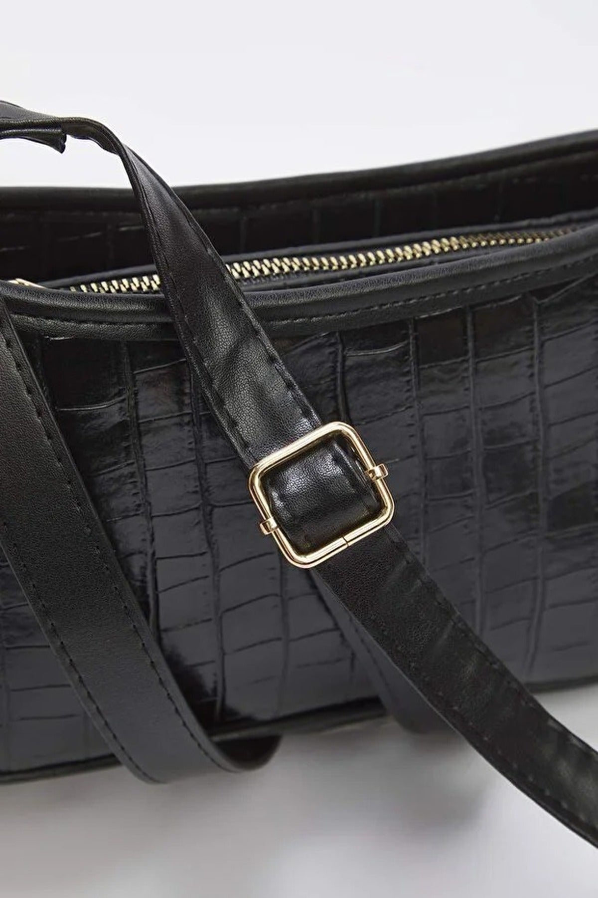 Crocodile Patterned Women's Mini City Shoulder Bag