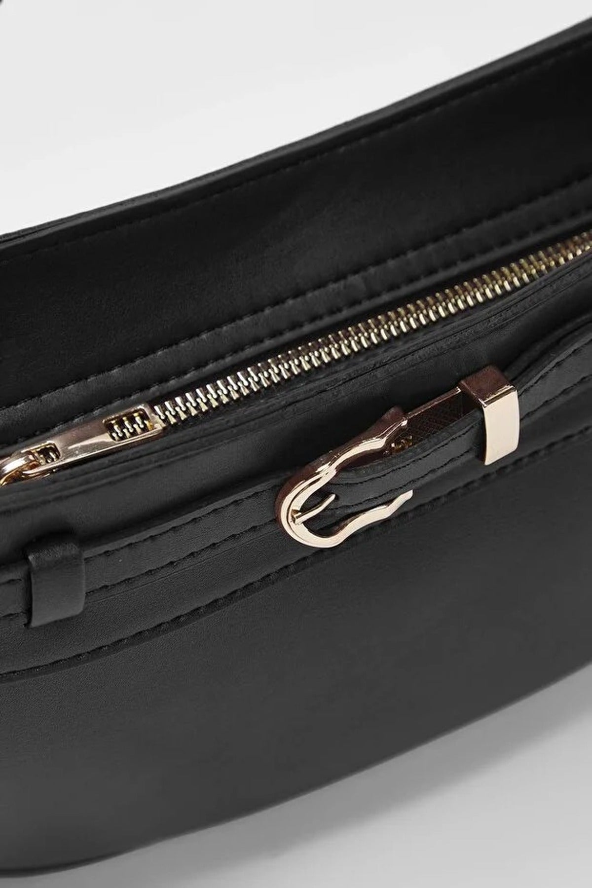 Women's Mini City Shoulder Bag with Buckle Detail