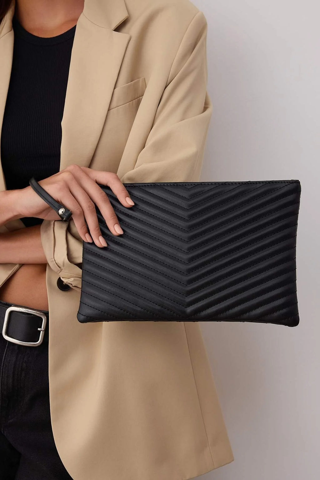 Textured Women's Clutch Bag