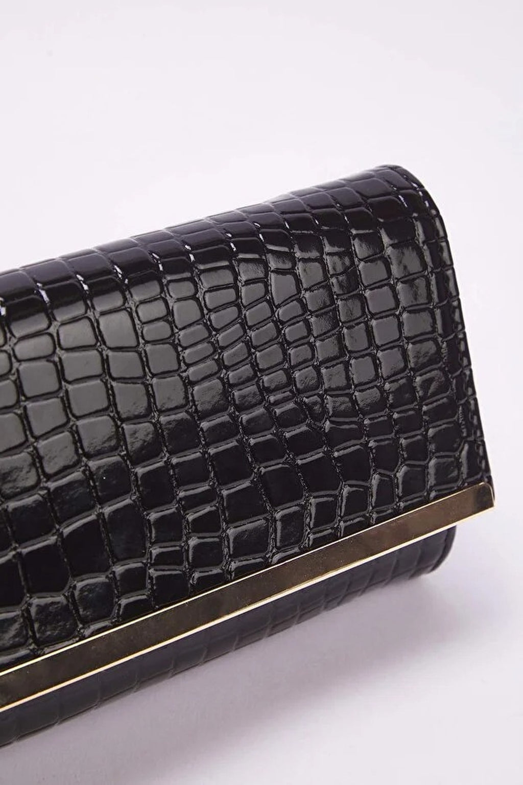 Crocodile Patterned Women's Stylish Mini Clutch Handbag