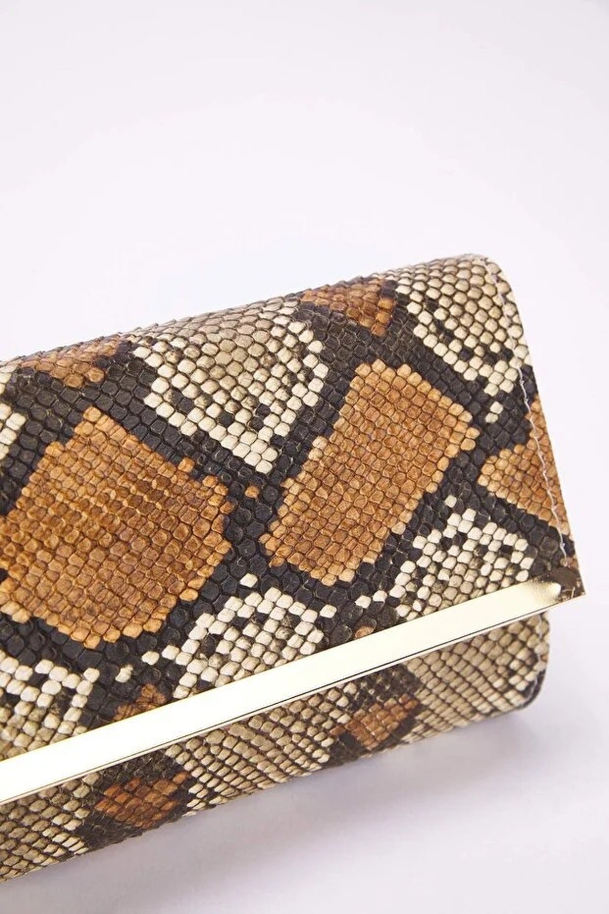 Leopard Patterned Women's Stylish Mini Clutch Handbag