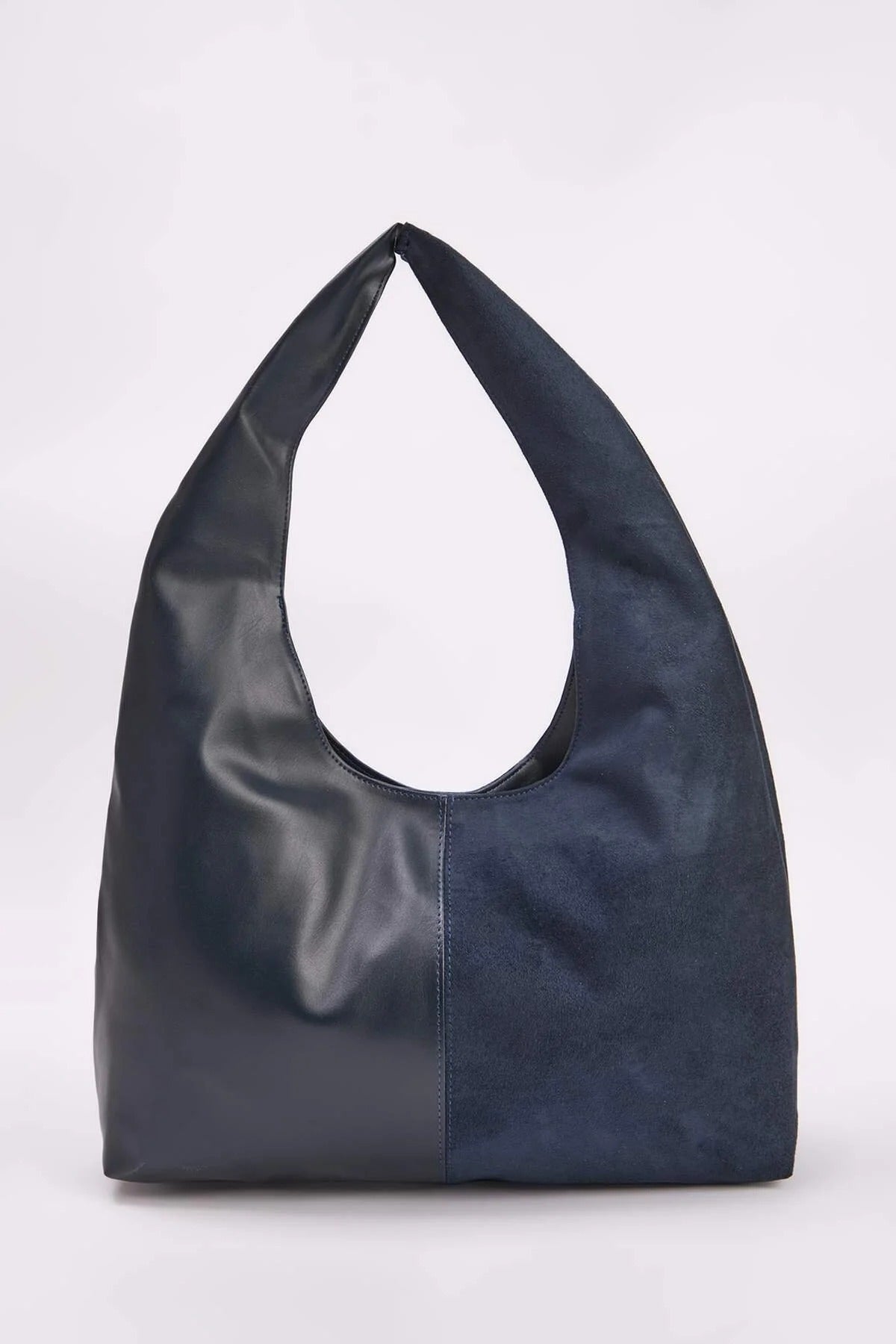 Contrasting Oval Women's Midi Shoulder Bag