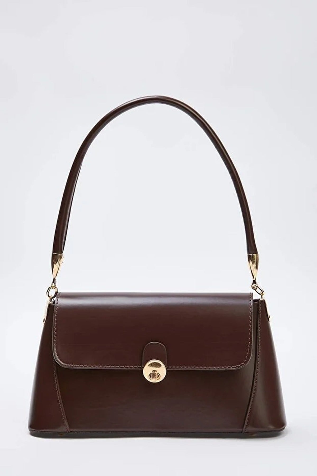 Women's Mini Shoulder Bag with Metal Buckle Detail