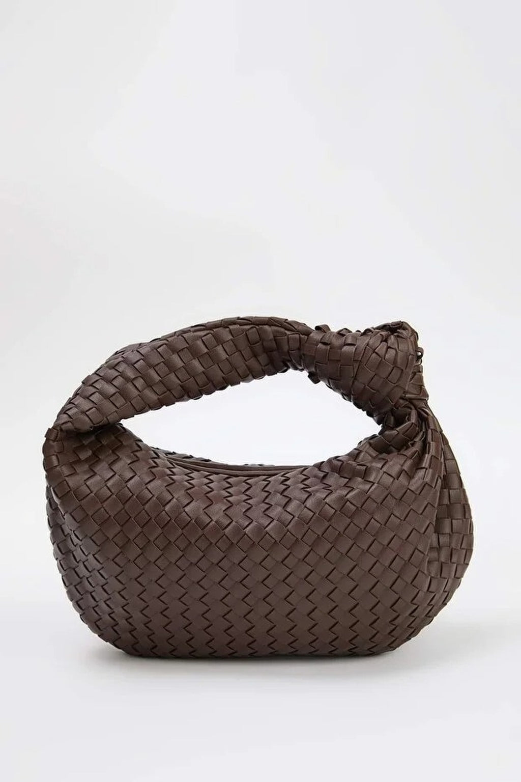 Women's Mini Shoulder Bag with Knitted Details