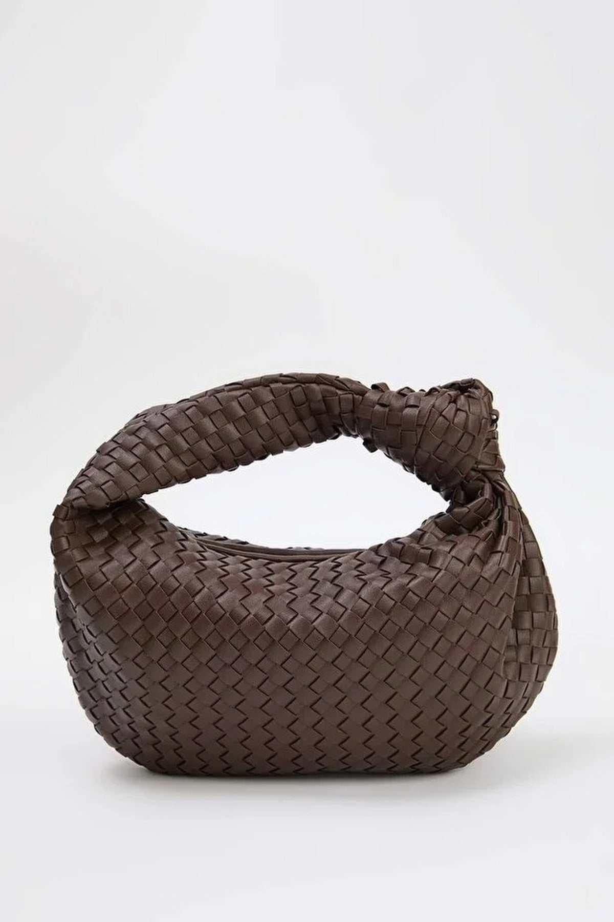 Women's Mini Shoulder Bag with Knitted Details