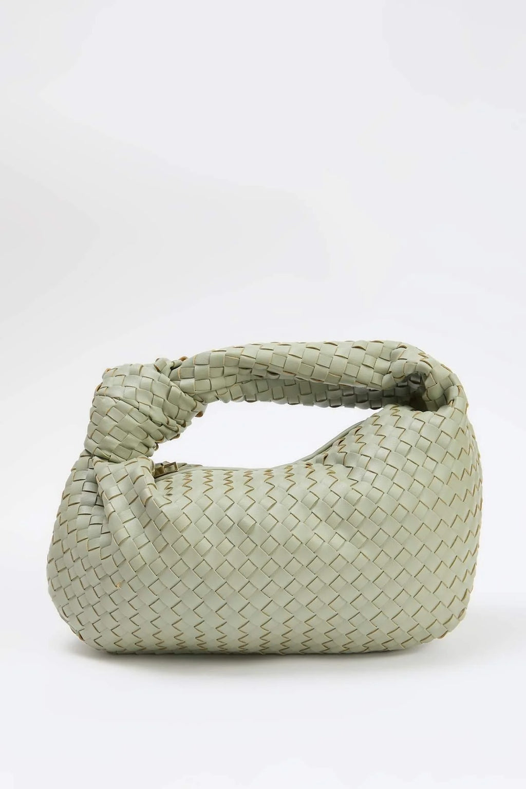 Women's Mini Shoulder Bag with Knitted Details