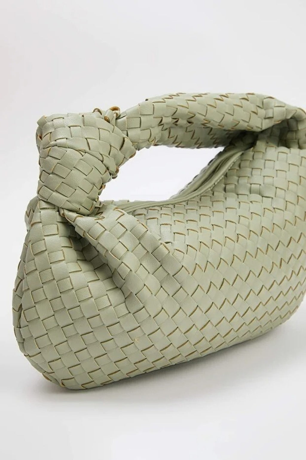 Women's Mini Shoulder Bag with Knitted Details