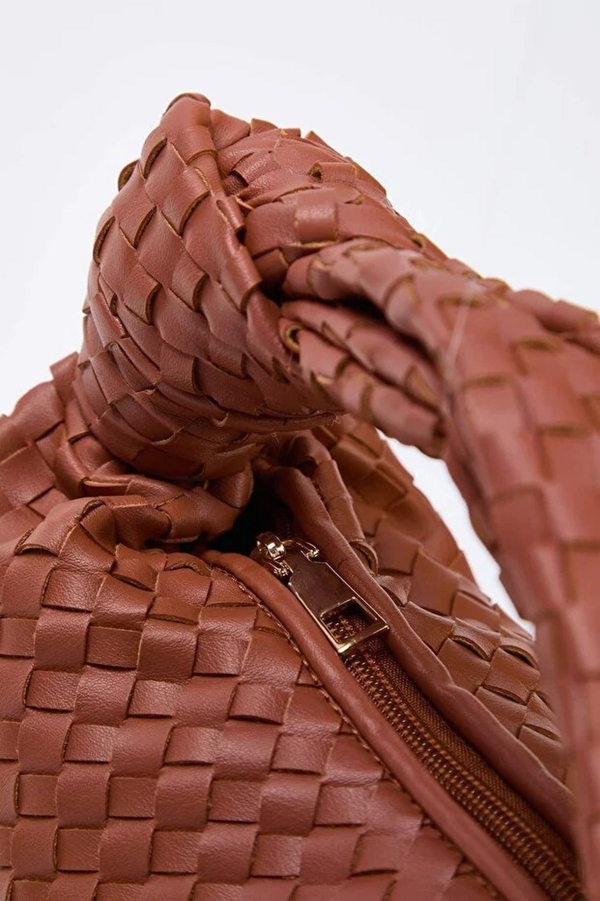 Women's Mini Shoulder Bag with Knitted Details
