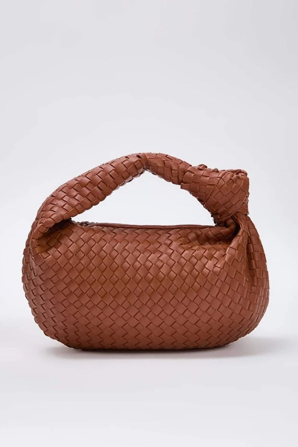 Women's Mini Shoulder Bag with Knitted Details