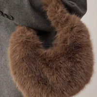 Faux Fur Women's Hand and Shoulder Bag