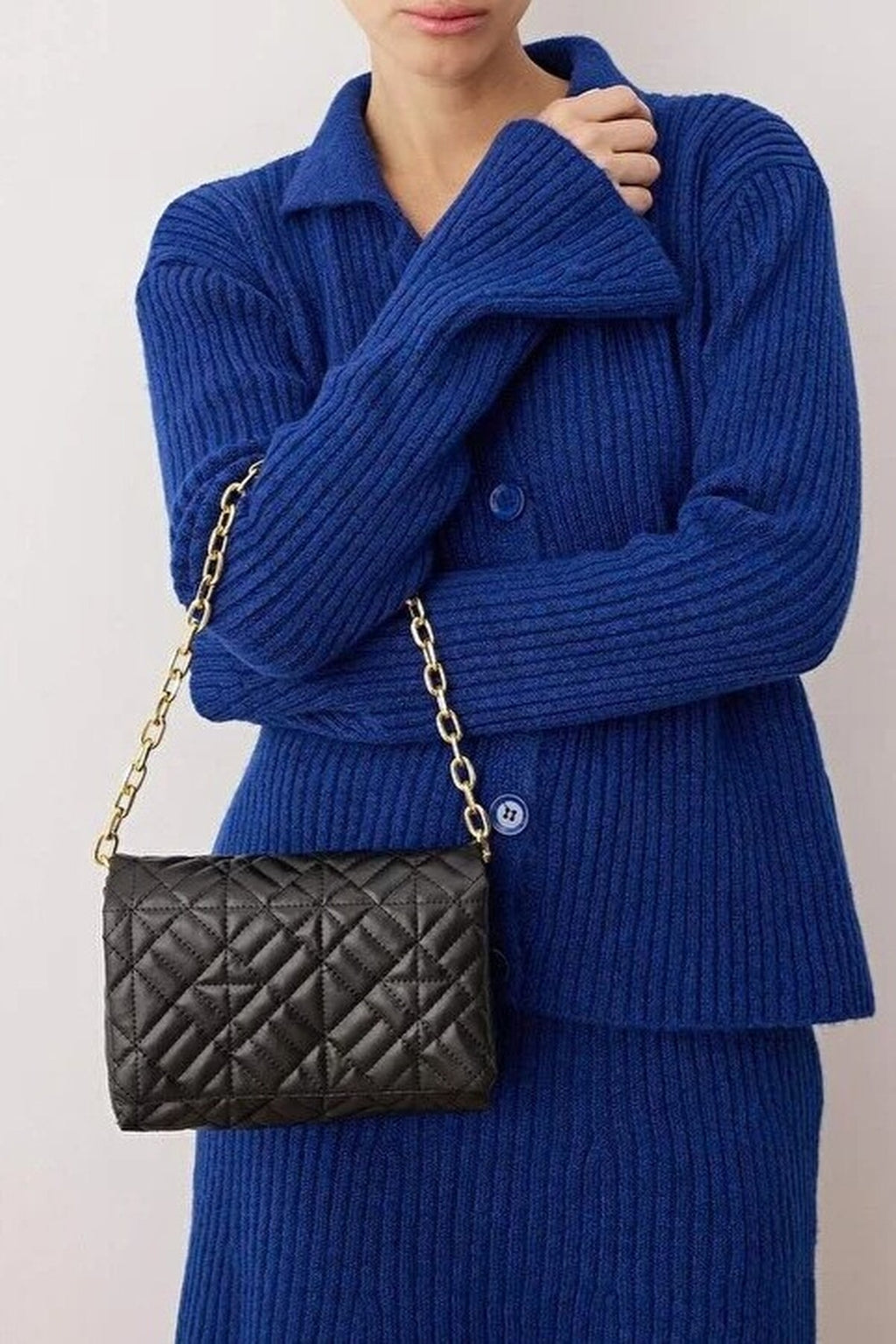 Quilted Chain Strap Hand and Shoulder Bag