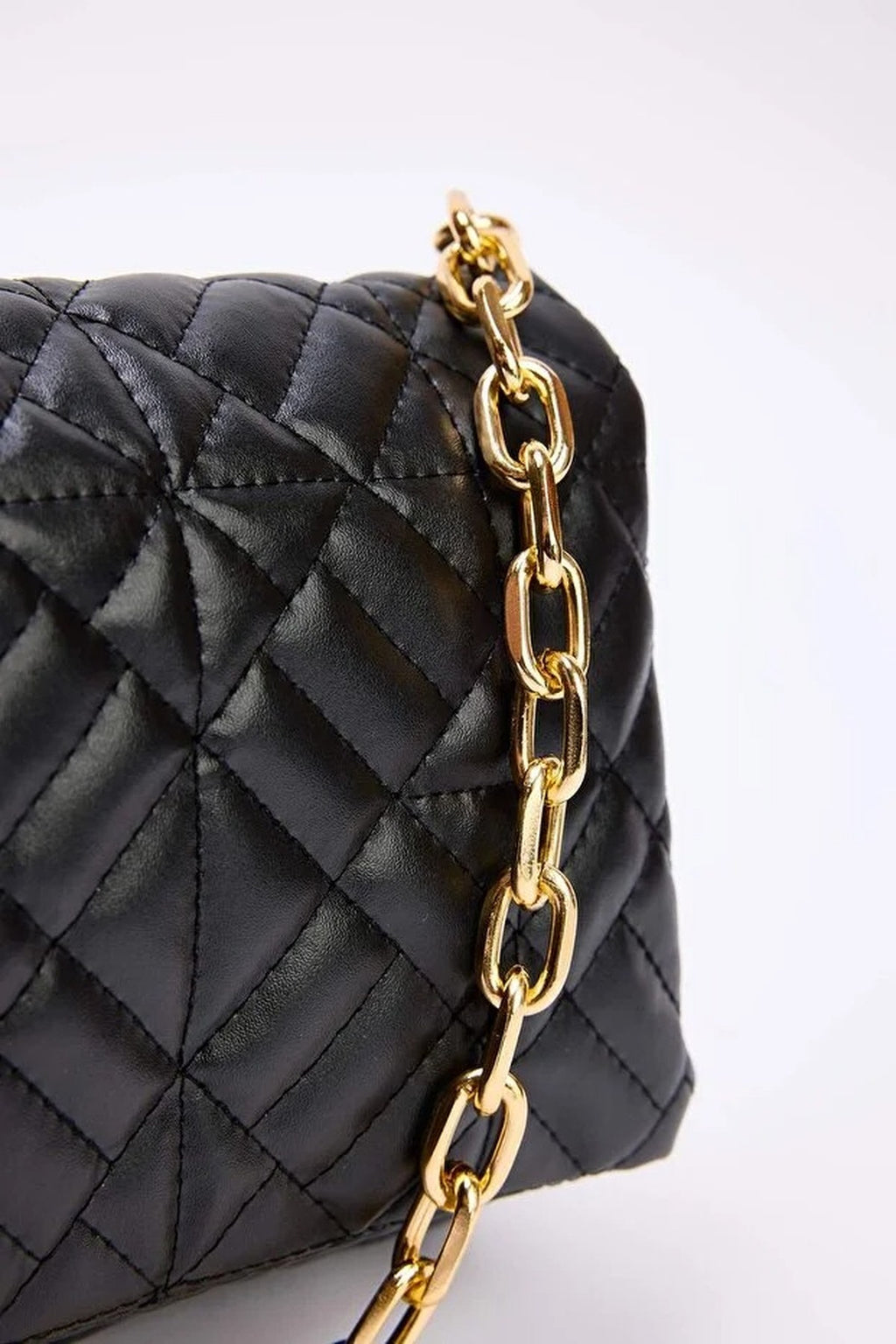 Quilted Chain Strap Hand and Shoulder Bag