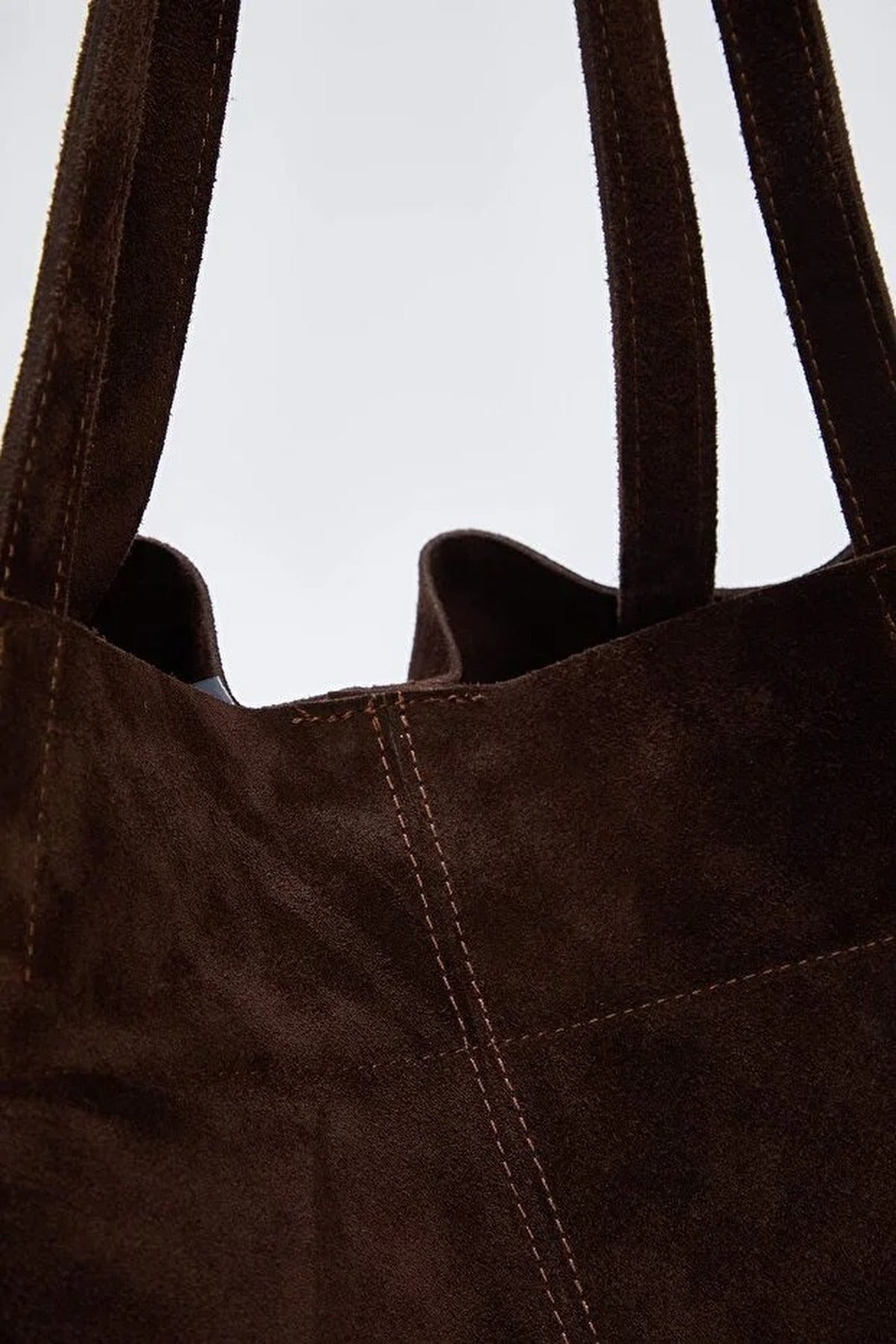 Genuine Leather Suede Women's Maxi Shoulder Bag