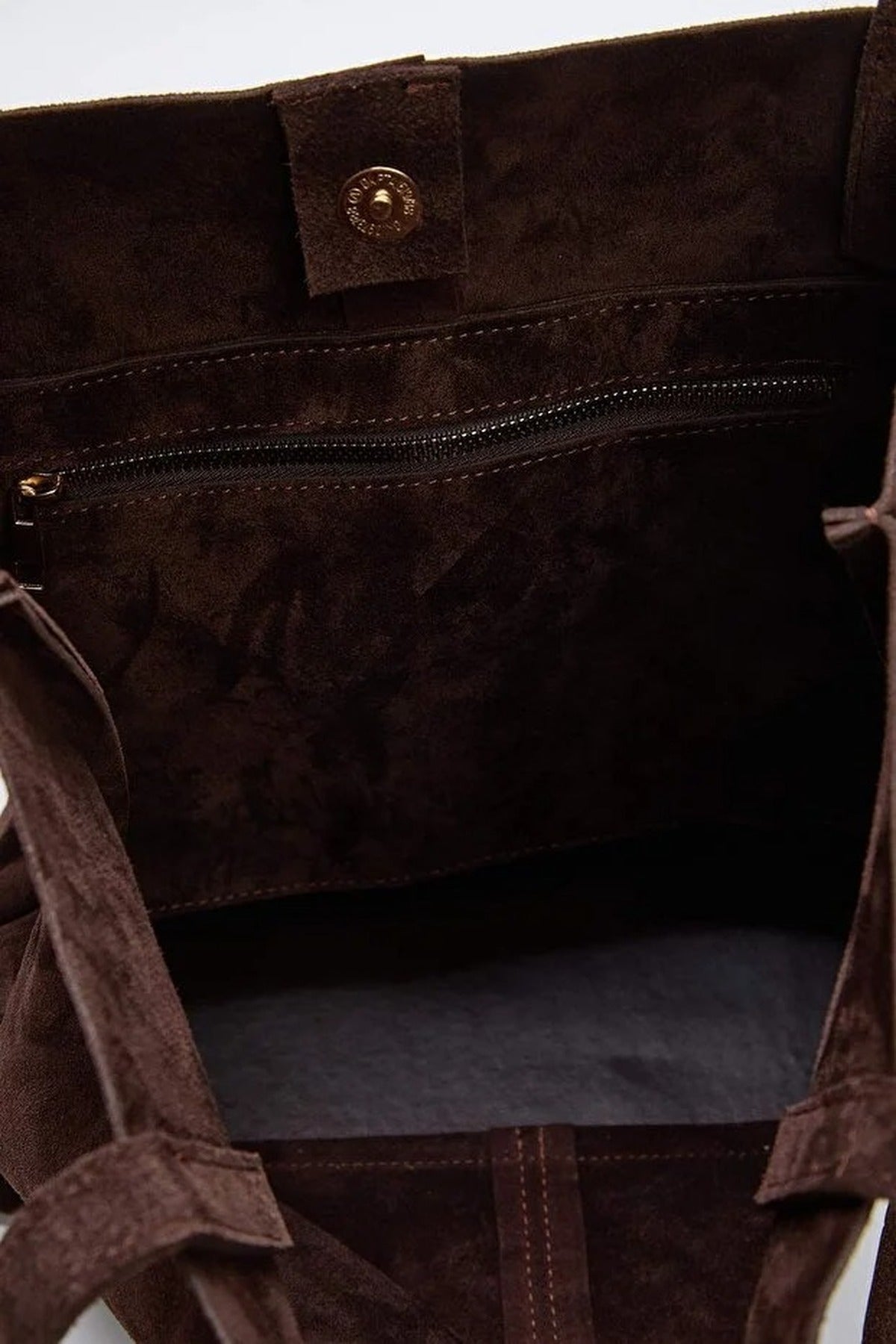 Genuine Leather Suede Women's Maxi Shoulder Bag