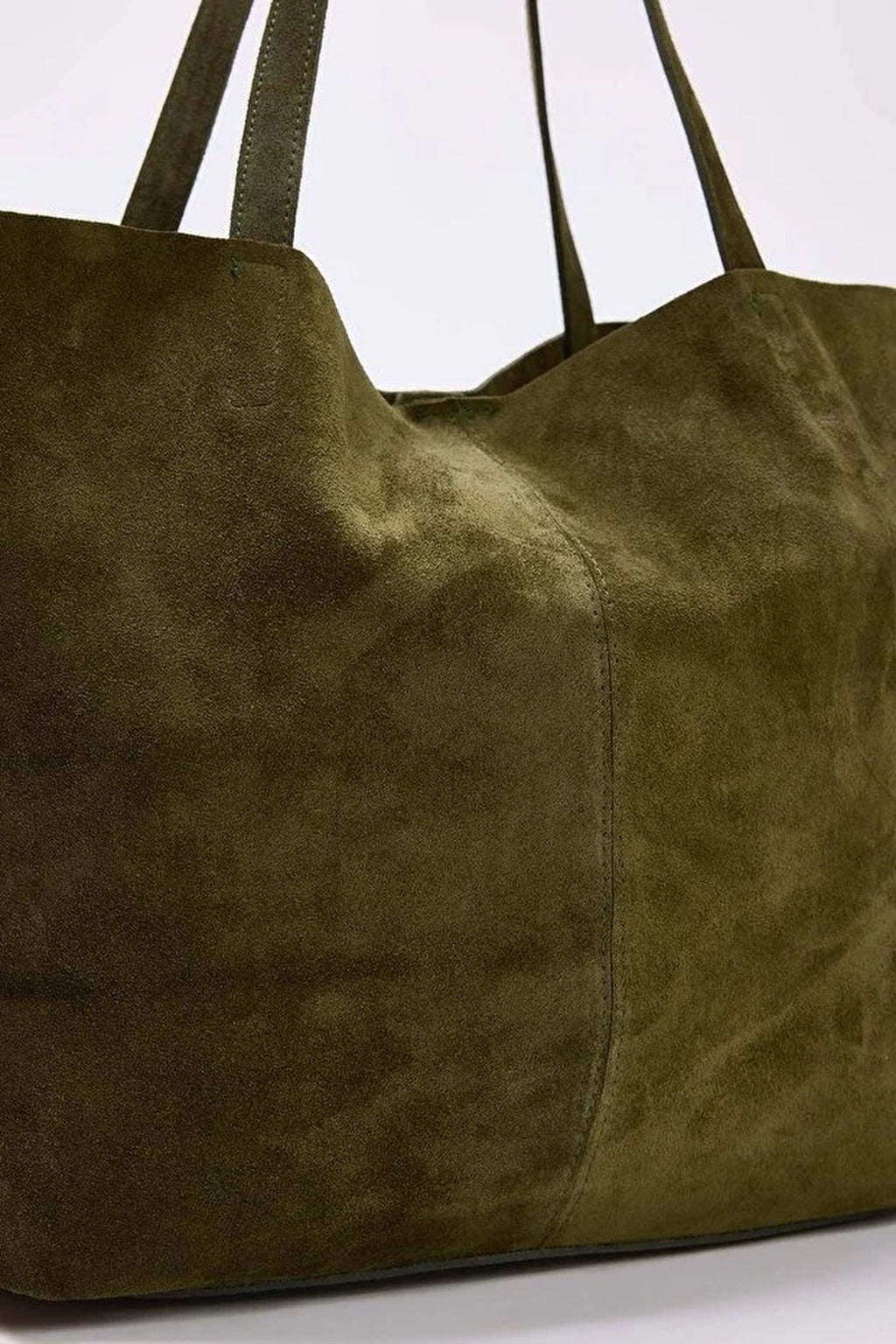 Genuine Leather Suede Women's Maxi Shoulder Bag