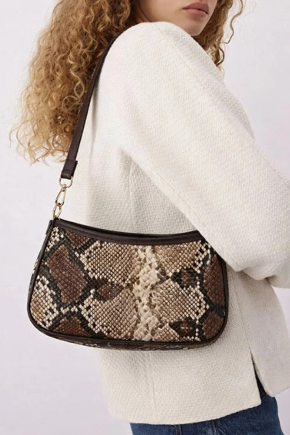 Snake Pattern Women's Mini City Shoulder Bag