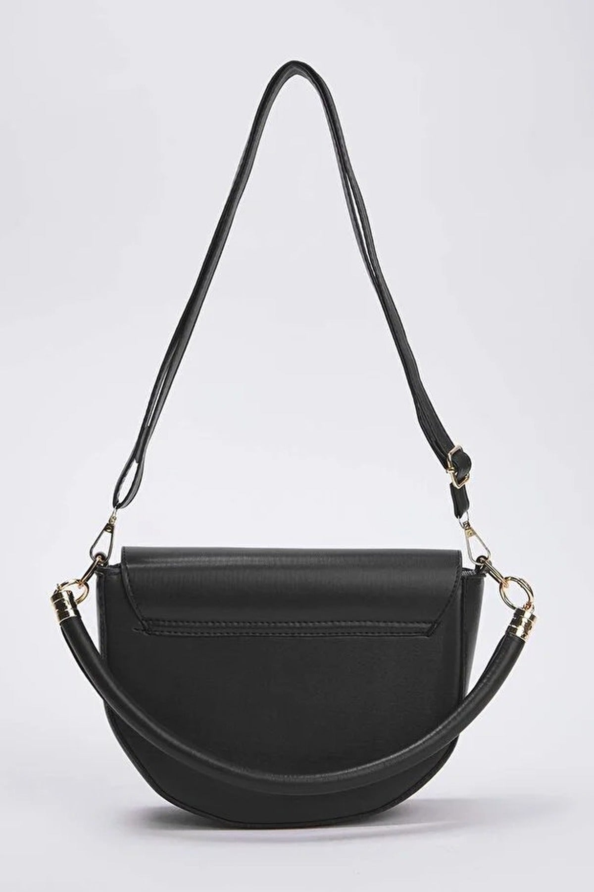 Women's Mini City Shoulder Bag with Metal Buckle Detail