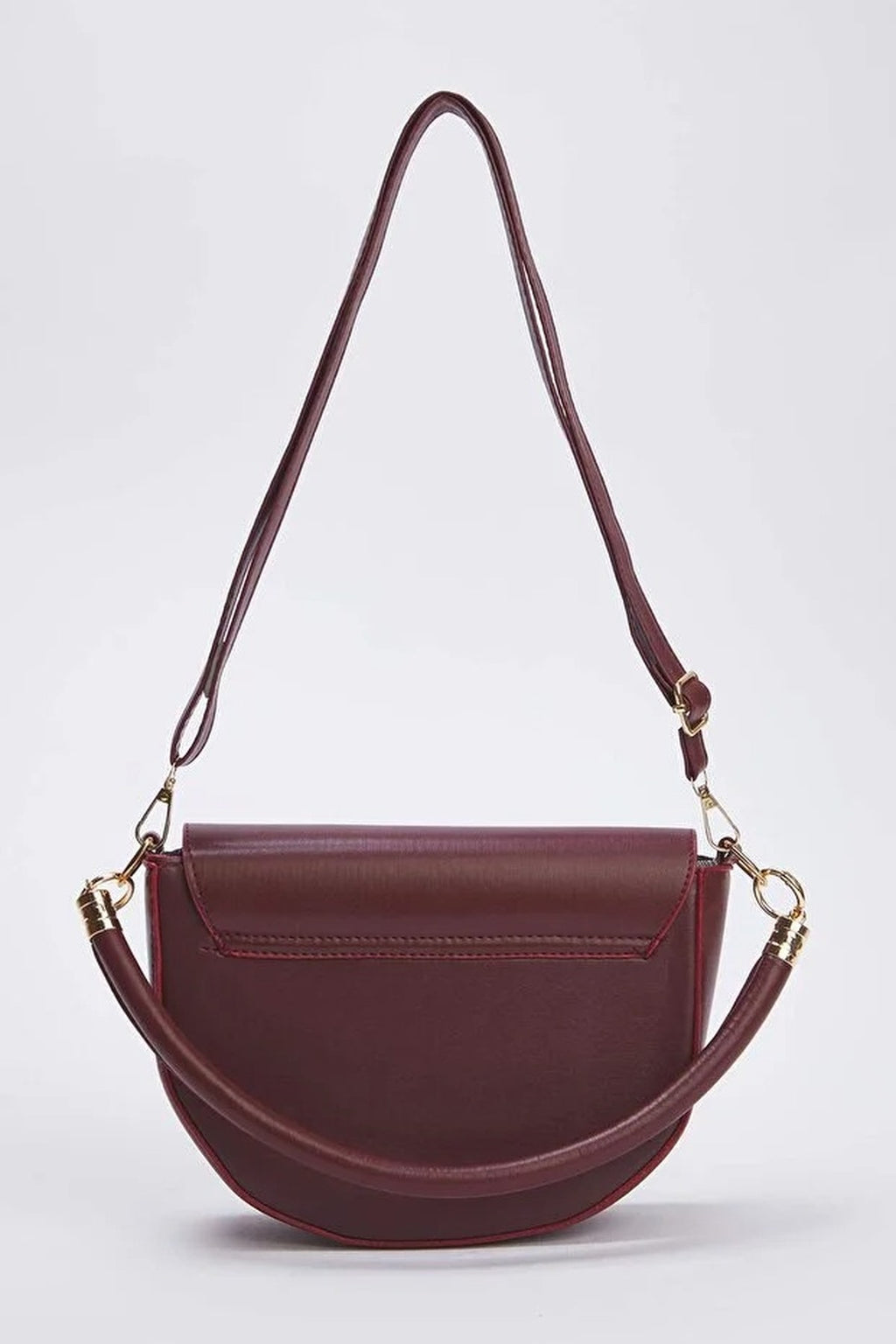 Women's Mini City Shoulder Bag with Metal Buckle Detail