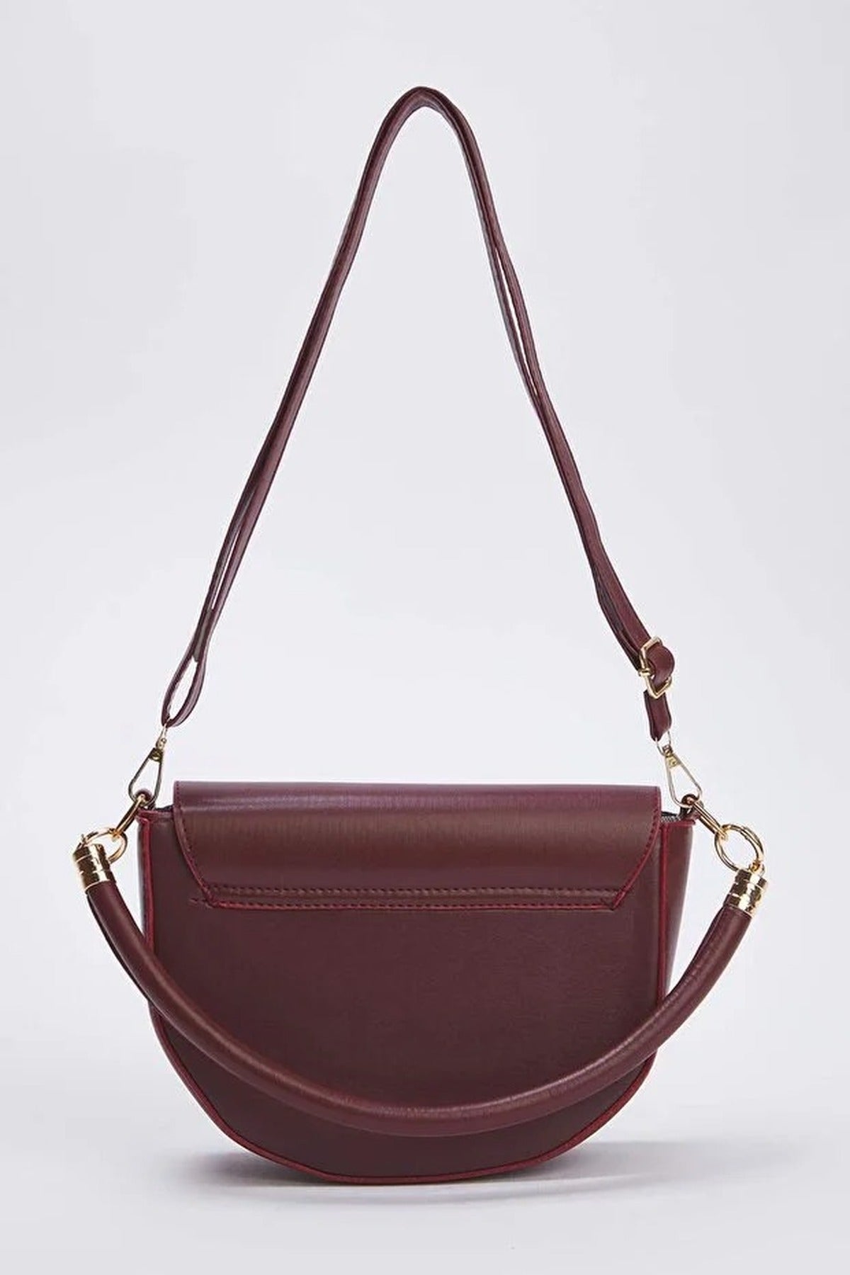 Women's Mini City Shoulder Bag with Metal Buckle Detail