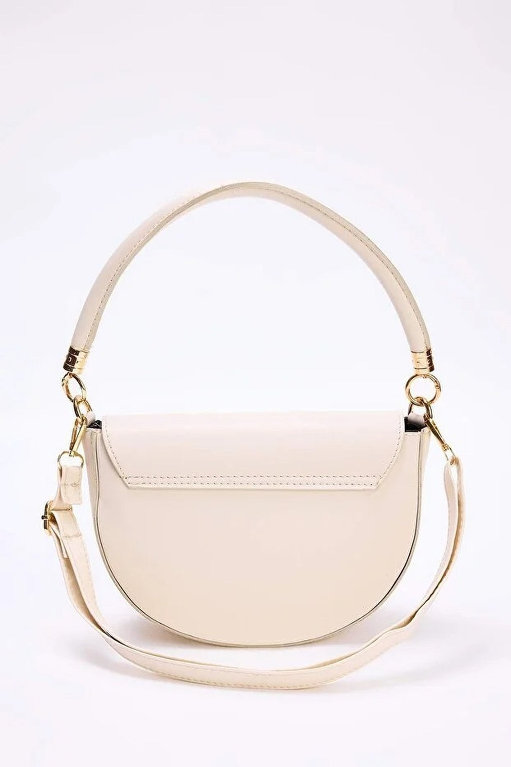 Women's Mini City Shoulder Bag with Metal Buckle Detail