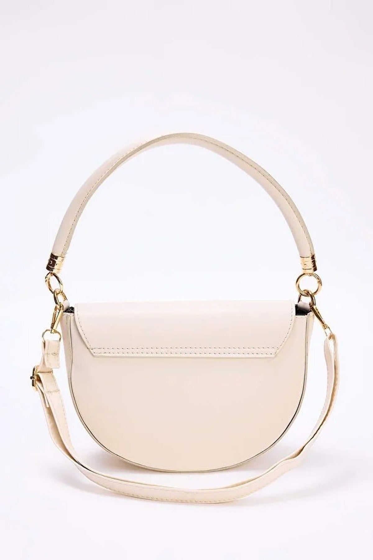 Women's Mini City Shoulder Bag with Metal Buckle Detail