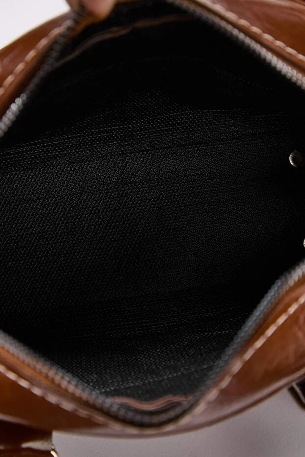 Women's Bowling Mini City Hand and Shoulder Bag with Contrast Stitching