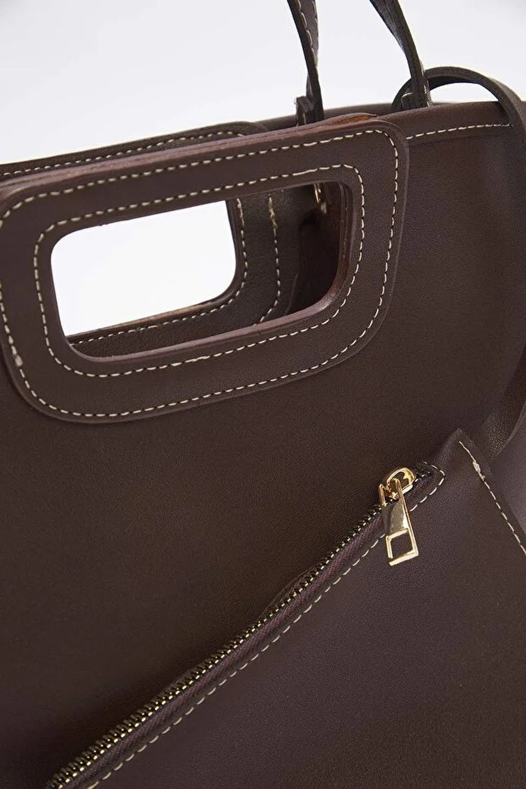 Stitch Detail Dual-Use Bucket Hand and Shoulder Bag