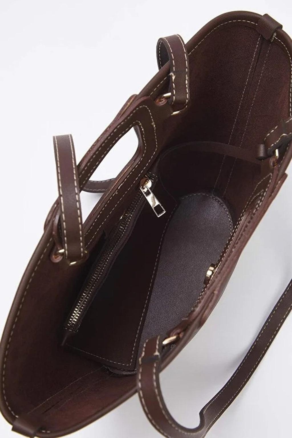 Stitch Detail Dual-Use Bucket Hand and Shoulder Bag