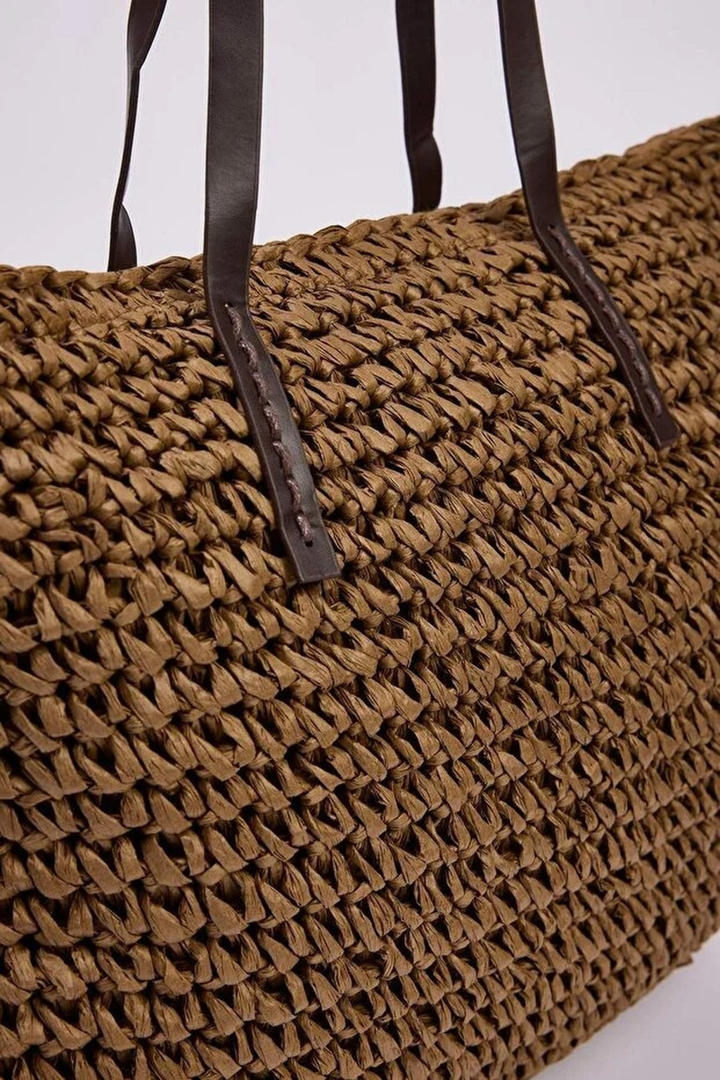 Large Woven Straw Shoulder Bag for Women