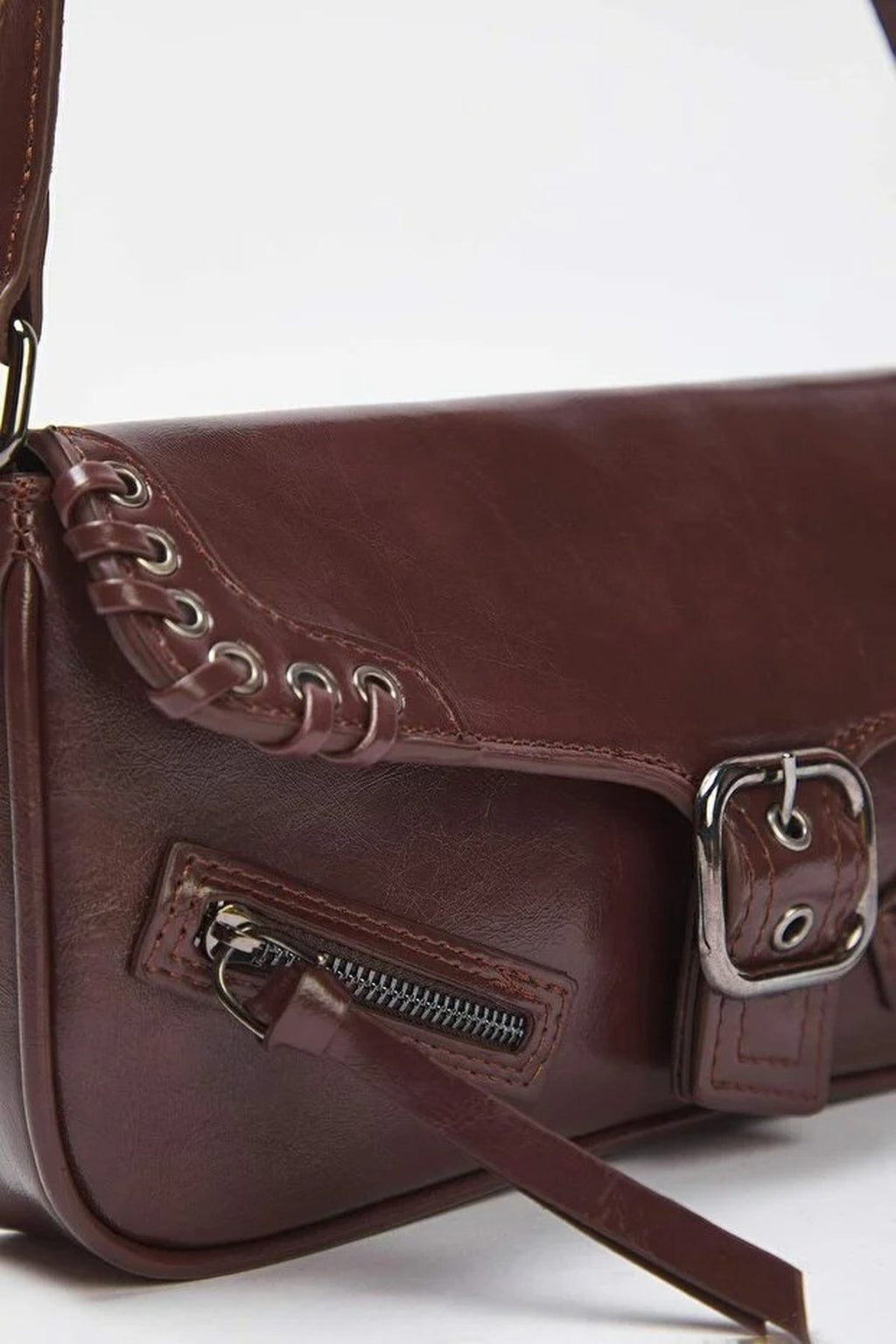 Eyelet Detail Mini Women's City Hand and Shoulder Bag