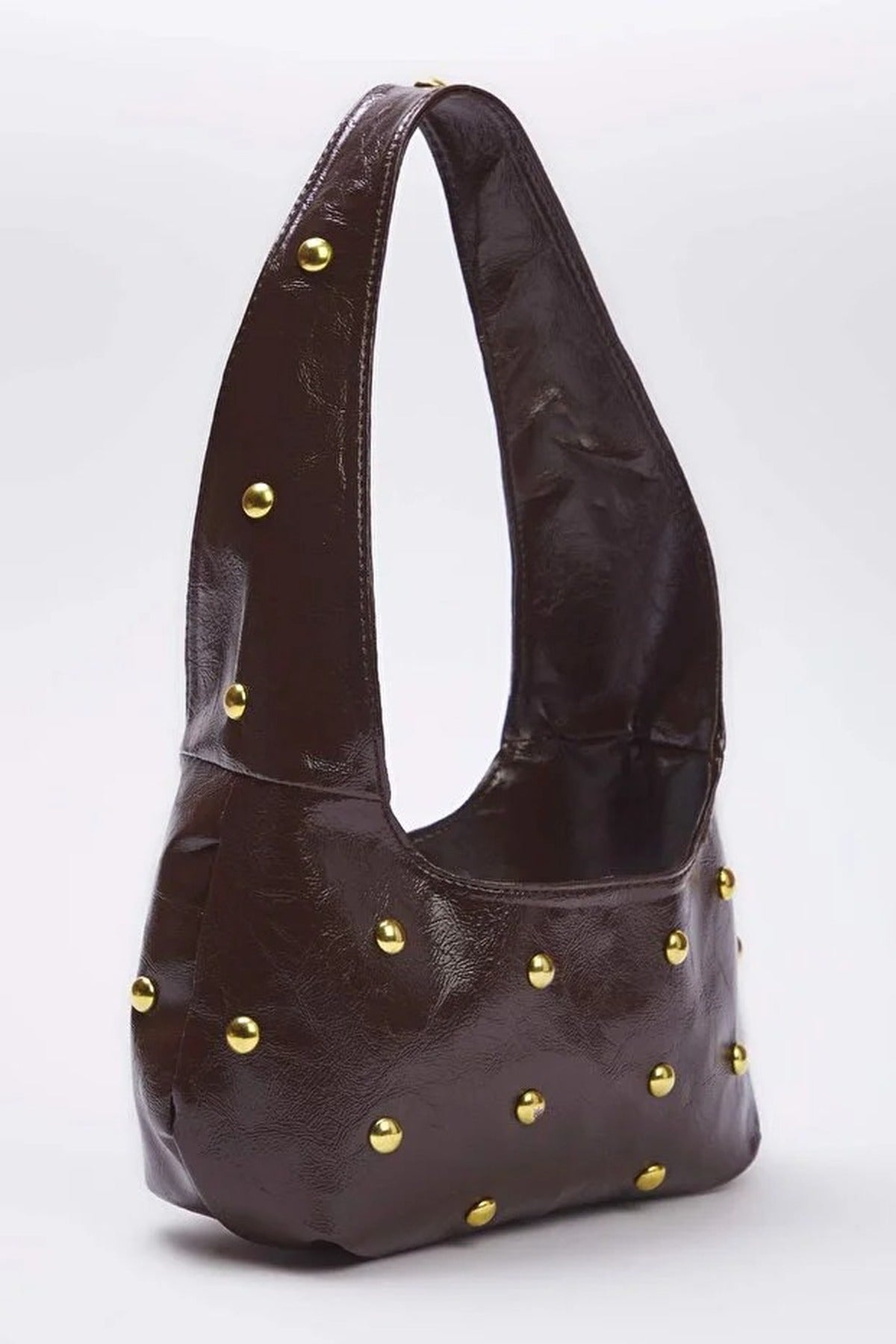 Trok Stone Embellished Women's Oval Medium Size Hand and Shoulder Bag