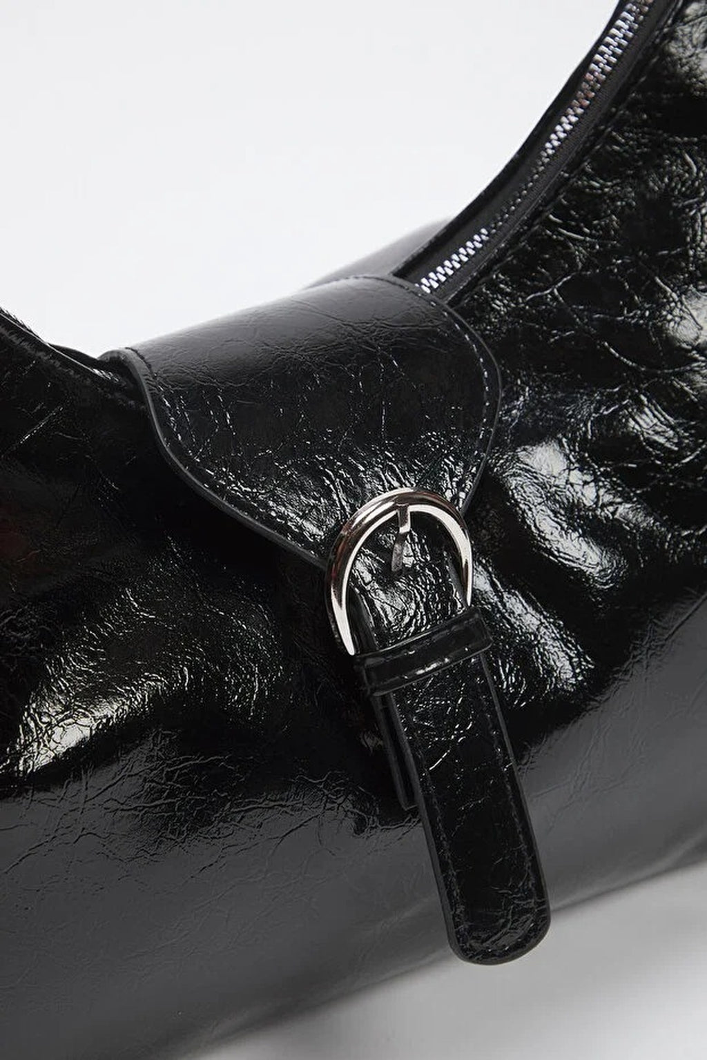 Trok Stone Embellished Belt Buckle Oval Women's Shoulder Bag